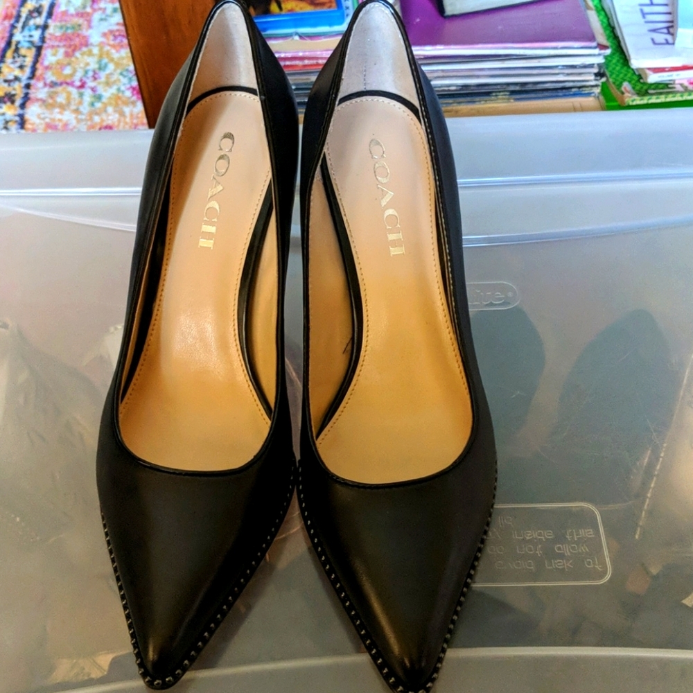 Coach pointed toe pumps.